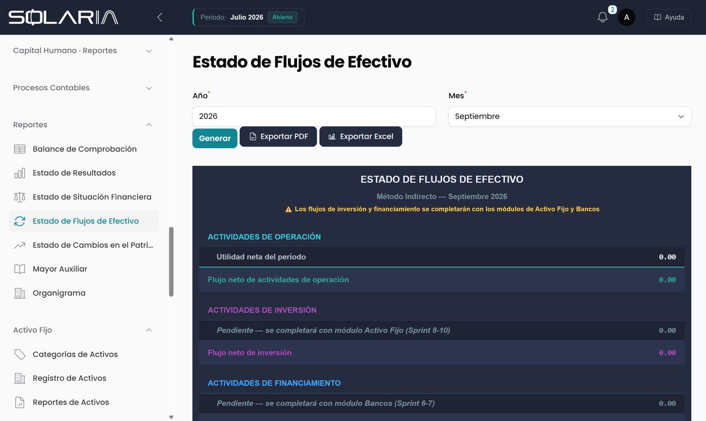 Estado de Flujos de Efectivo con método indirecto